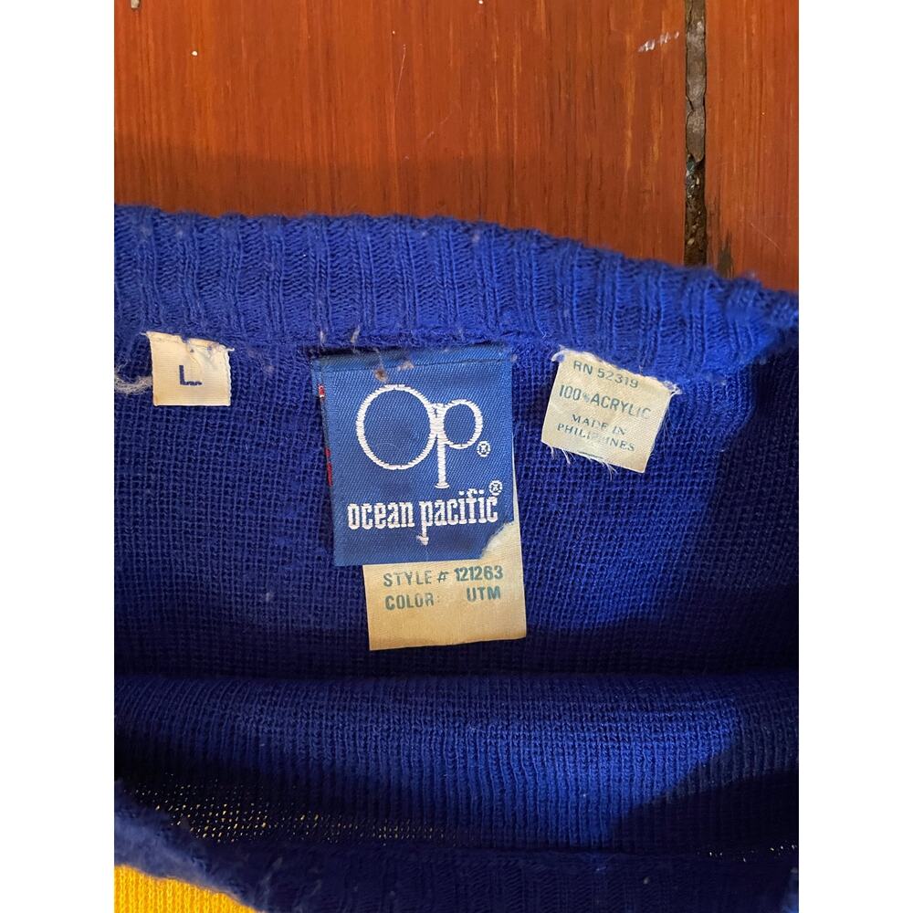 Vintage 1980s Ocean Pacific Winter Surf ’86 Patrol Team Sweater Size L - Picture 5 of 9